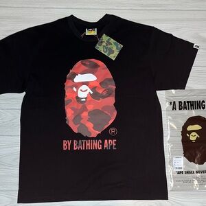 Bape | Shirts | Mens Small Bape Mix Camo Relaxed Side Shark Polo